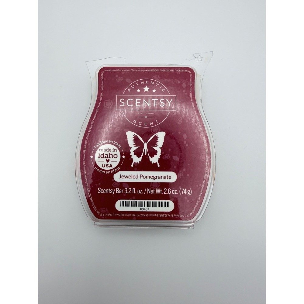 Scentsy Jeweled Pomegranate Scent Bar Wax Melt Authentic Home Fragrance
